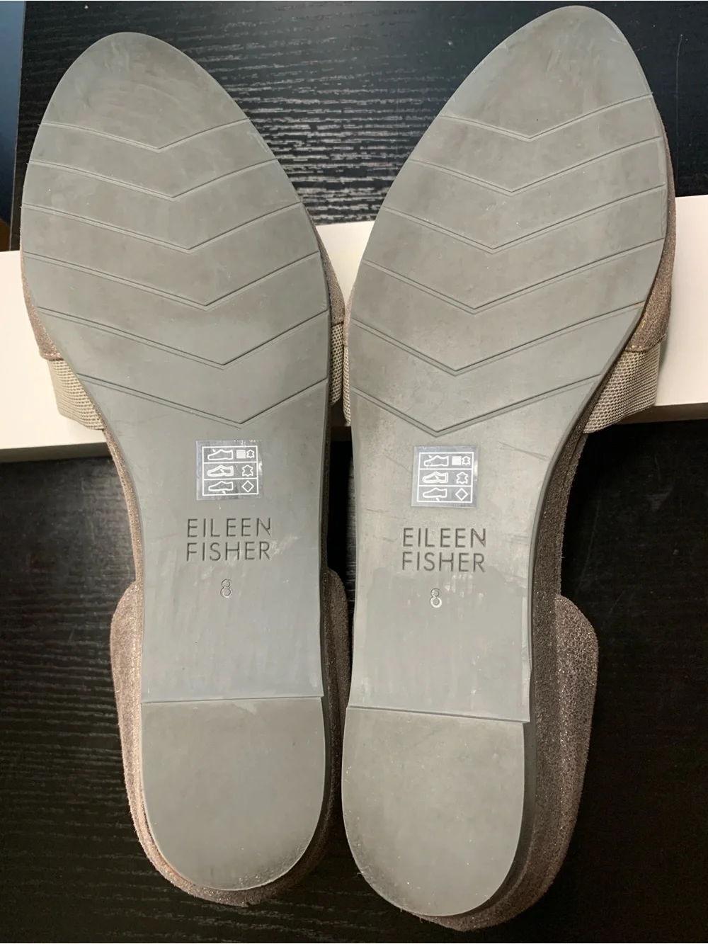 Eileen Fisher Metallic Taupe D'Orsay Flats